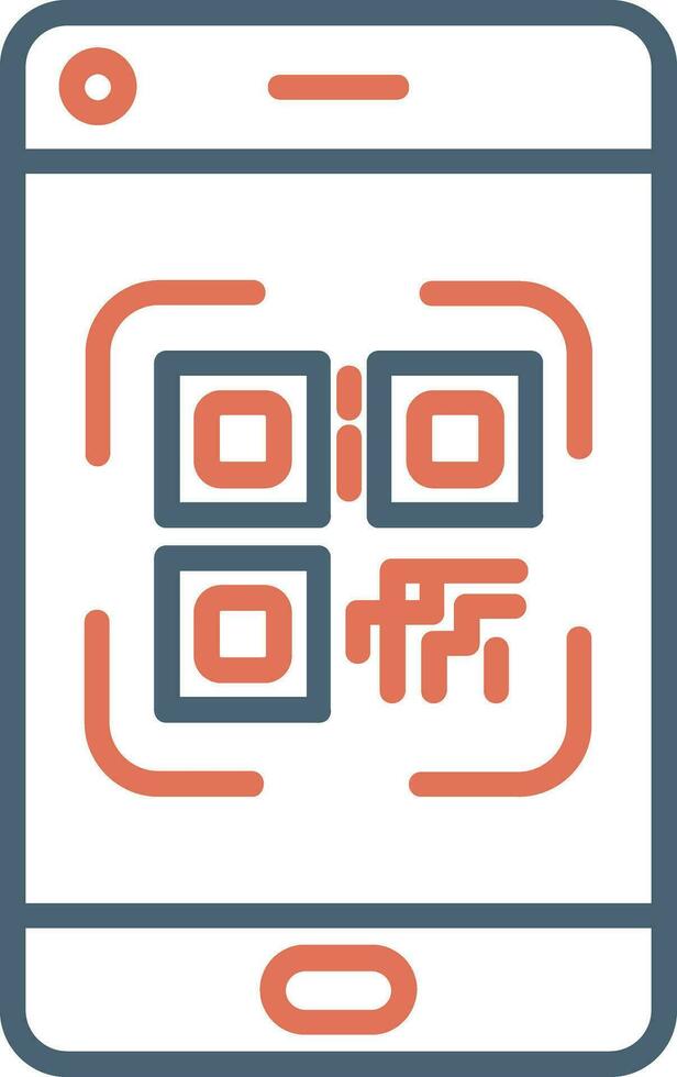 Smartphone Qr Code Vector Icon