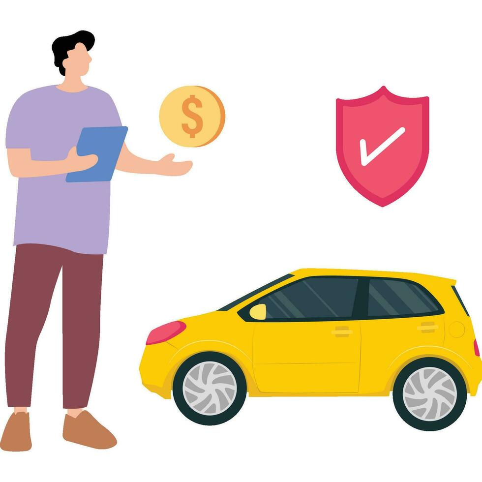 Car Insurance Illustration which can easily edit and modify vector