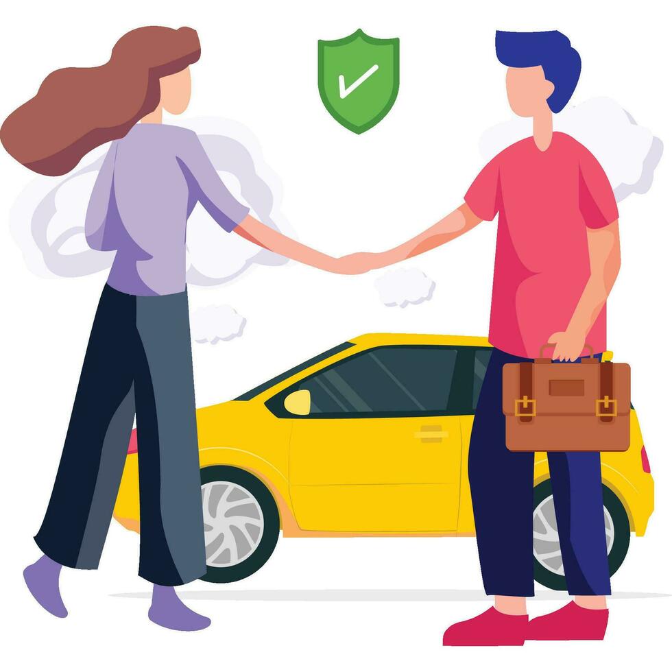 Auto Insurance Illustration which can easily edit and modify vector