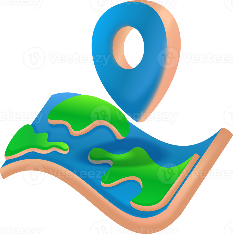 3D icon maps png