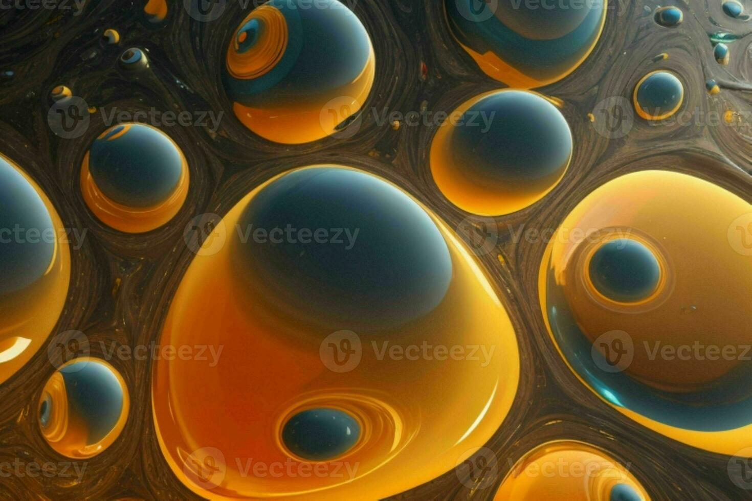 AI generated Abstract liquid circles background. Pro Photo