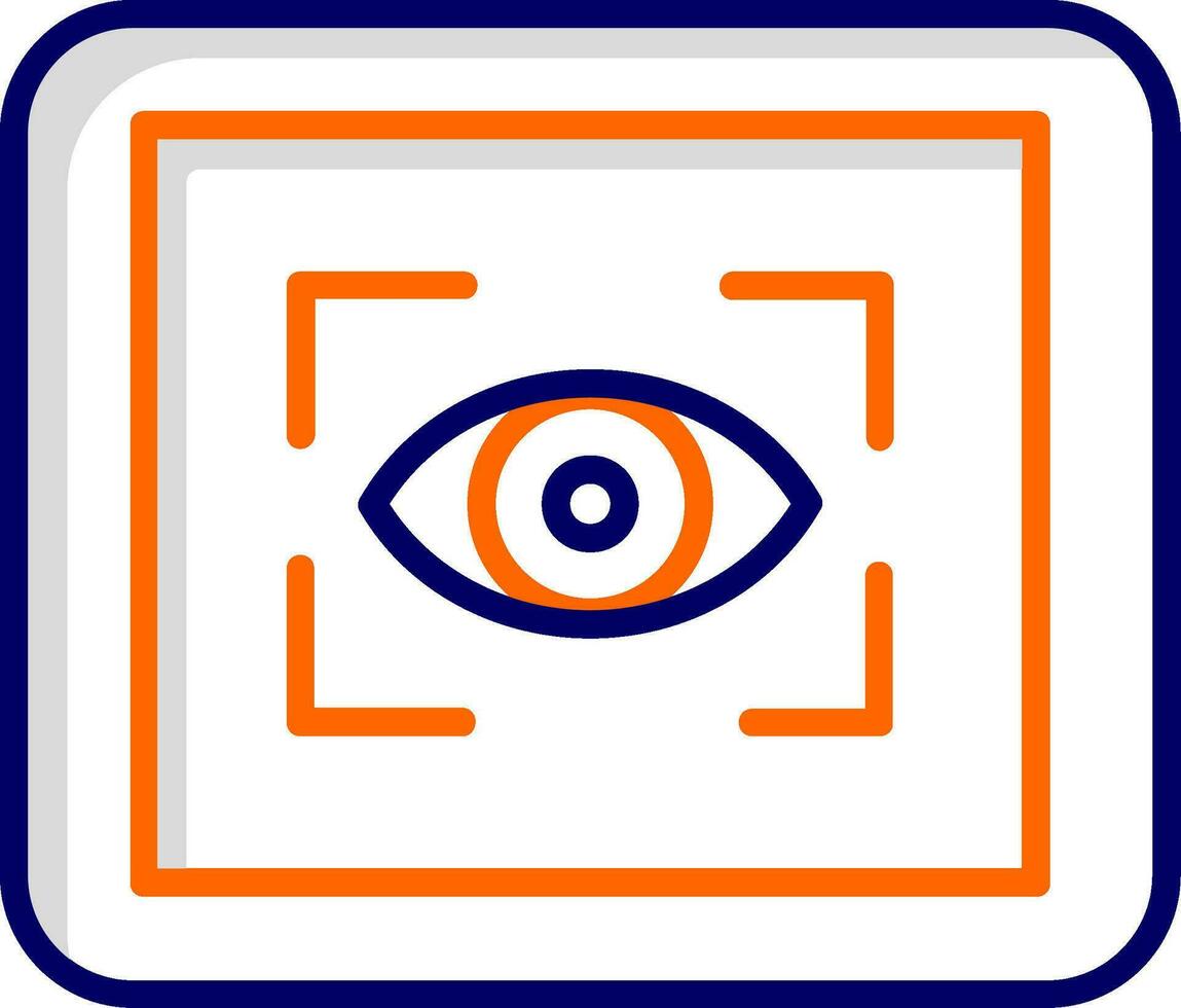 icono de vector de escáner ocular