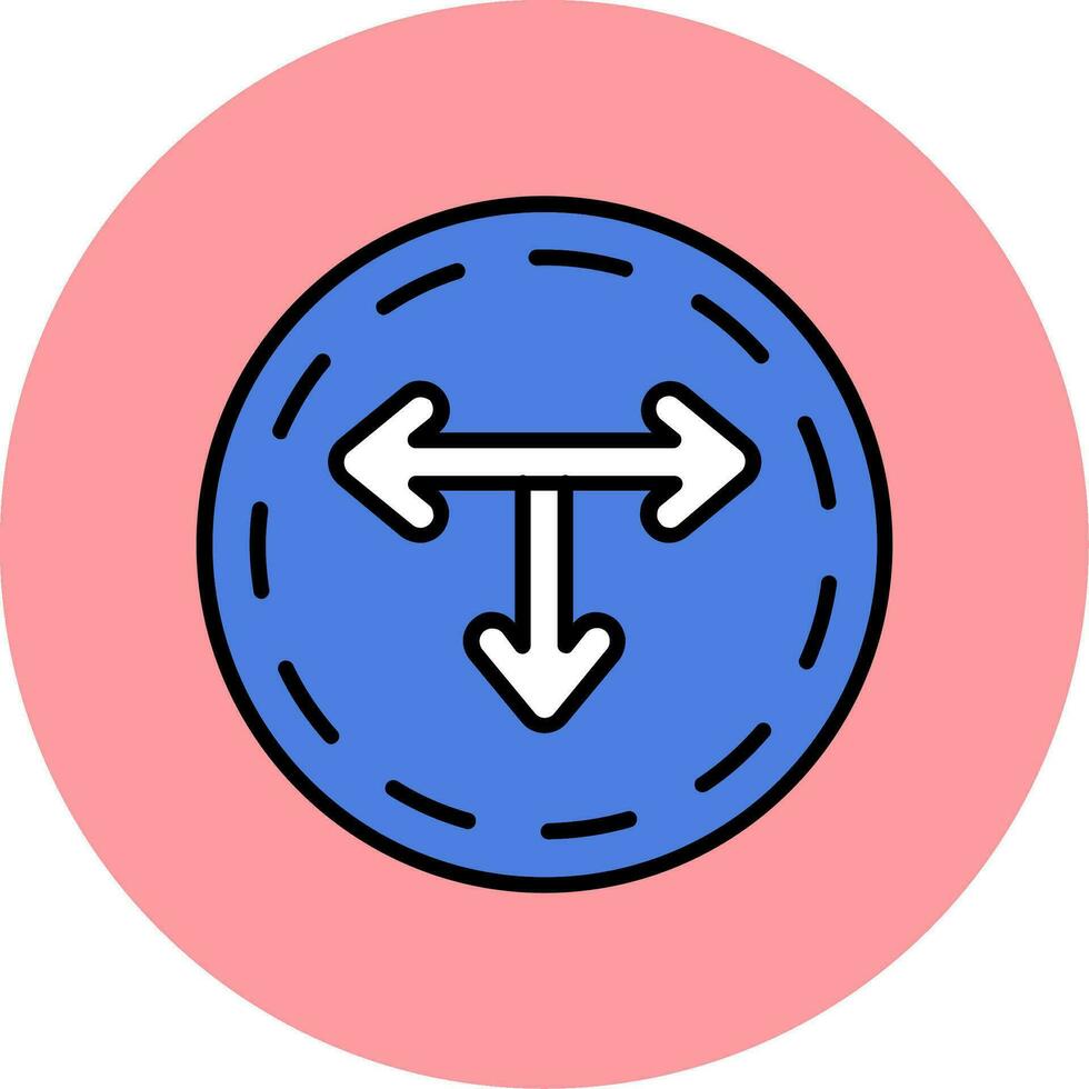 T Junction Vector Icon
