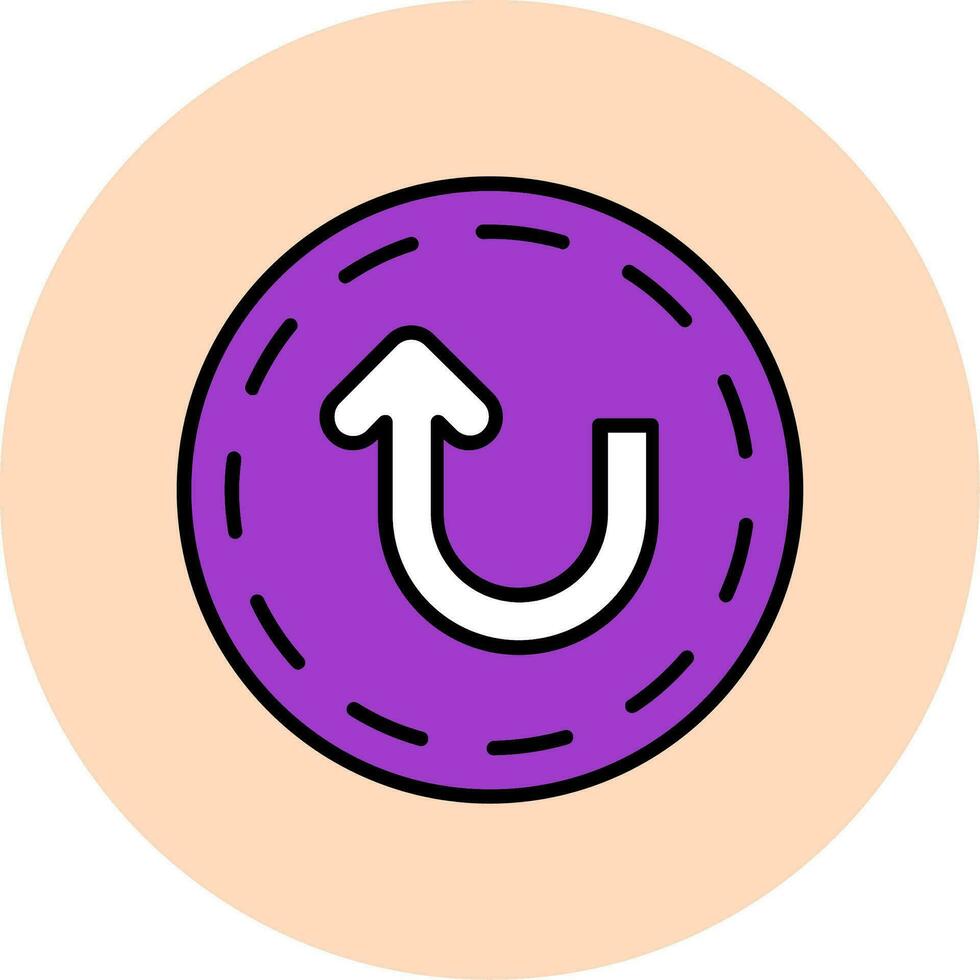 U Turn Vector Icon