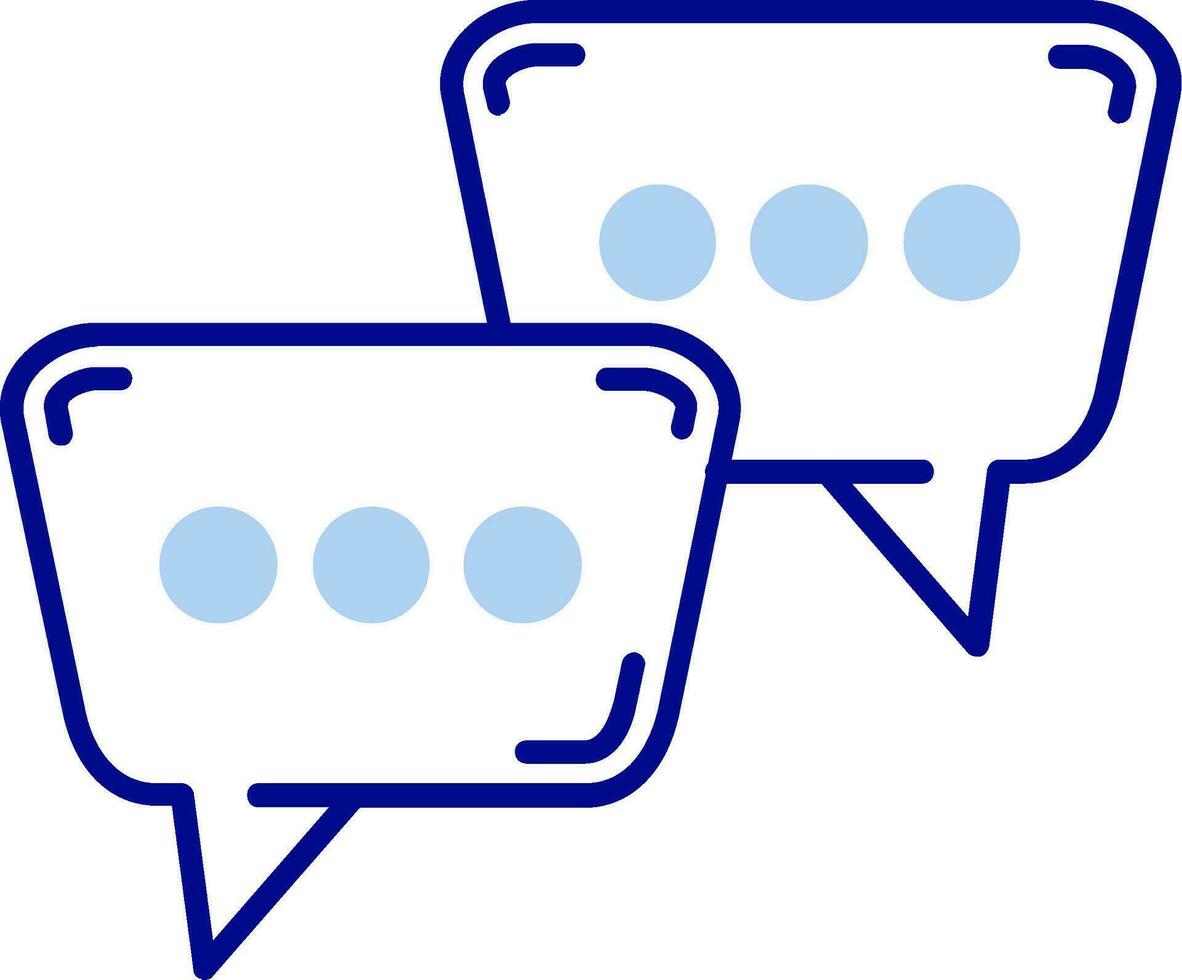 Speech bubbles Line Filled Icon vector