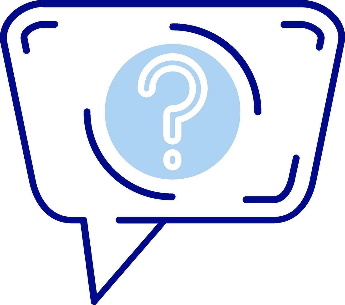 Question Line Filled Icon vector
