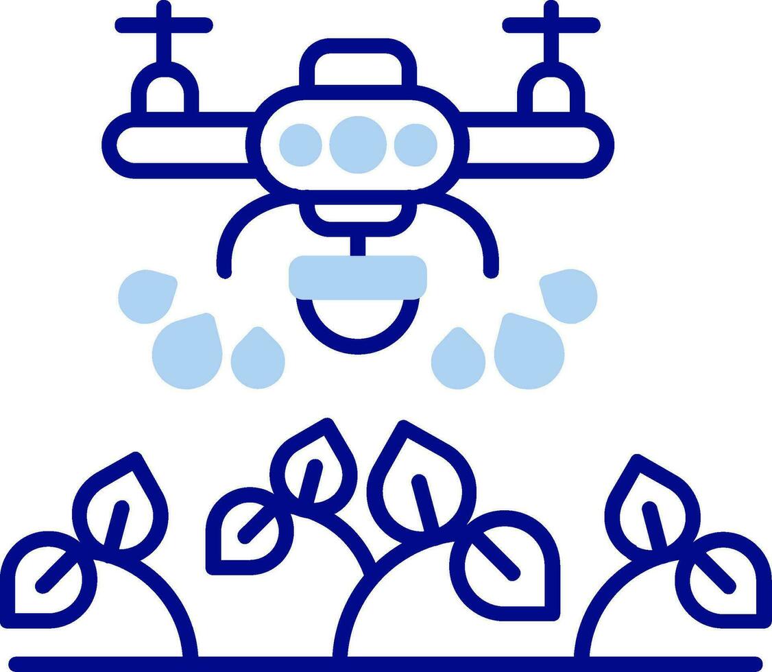 Drone Line Filled Icon vector