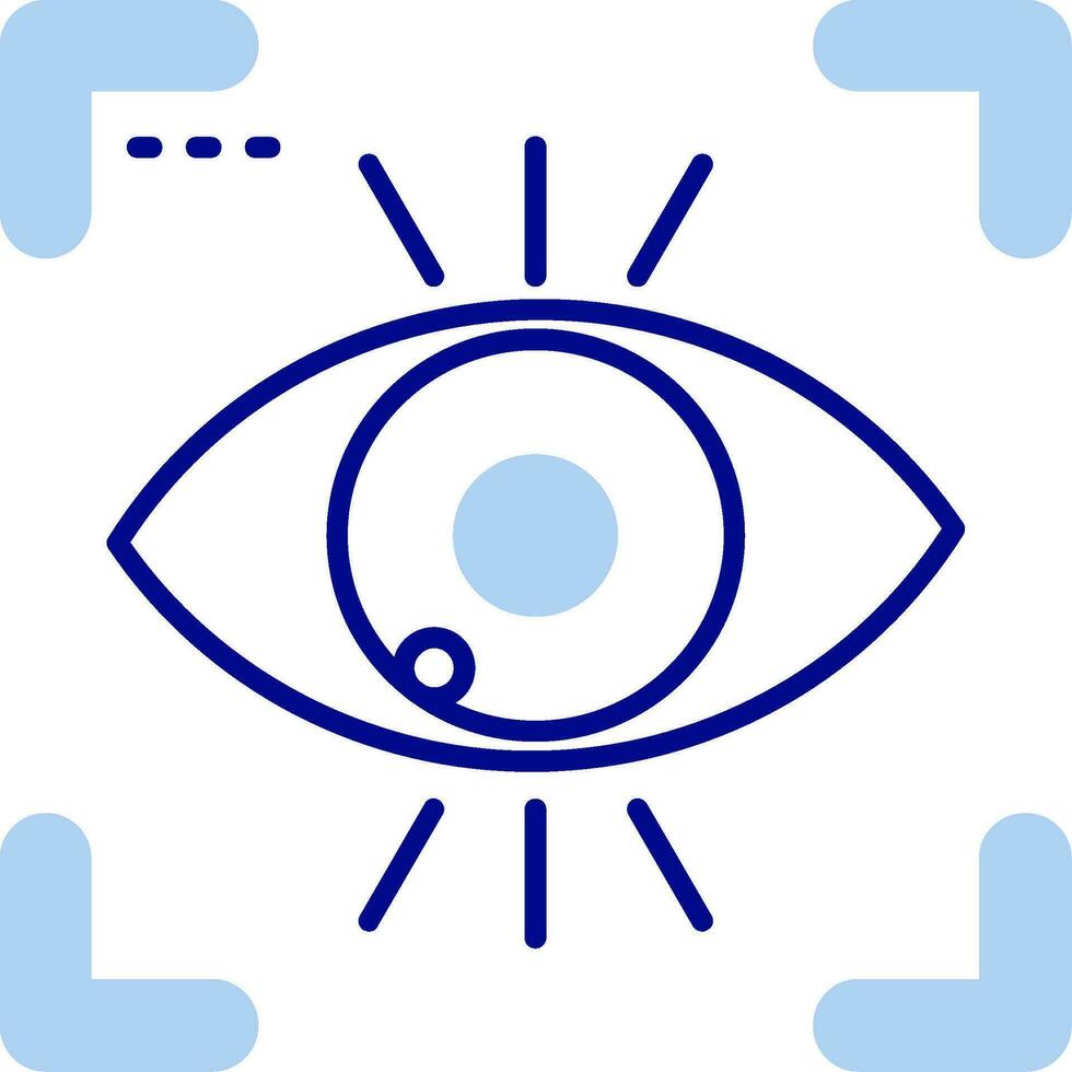 Eye Line Filled Icon vector