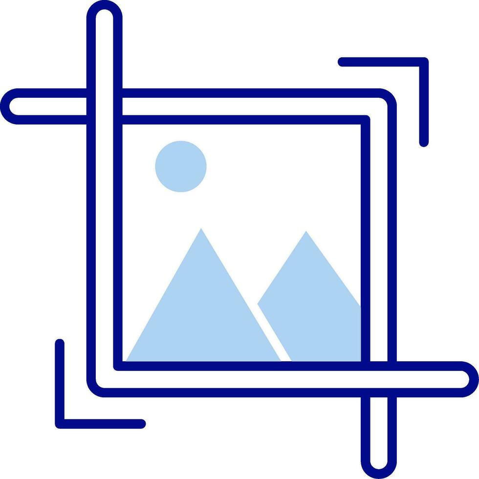 Crop Line Filled Icon vector