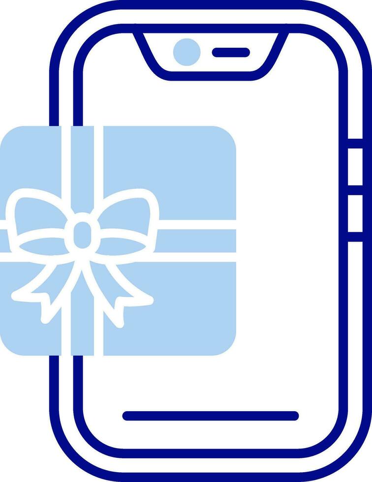 Gift Line Filled Icon vector