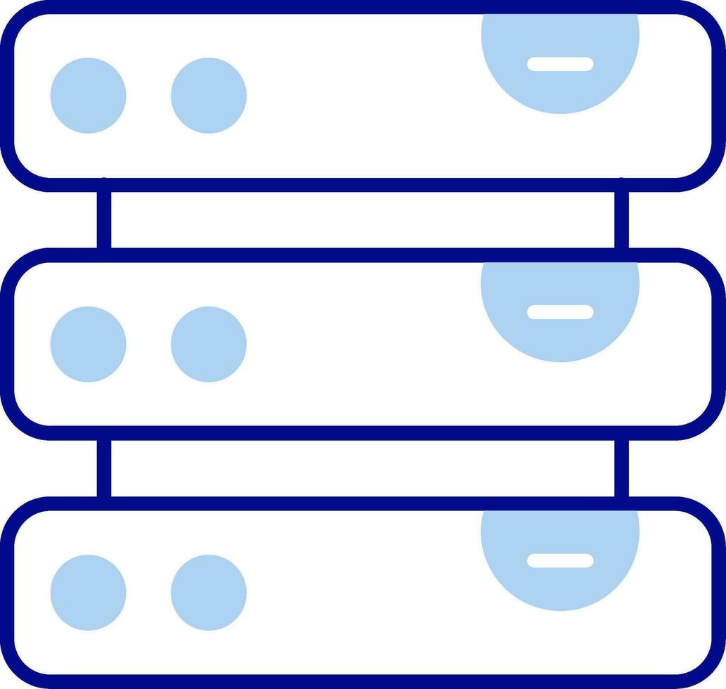 Database Line Filled Icon vector