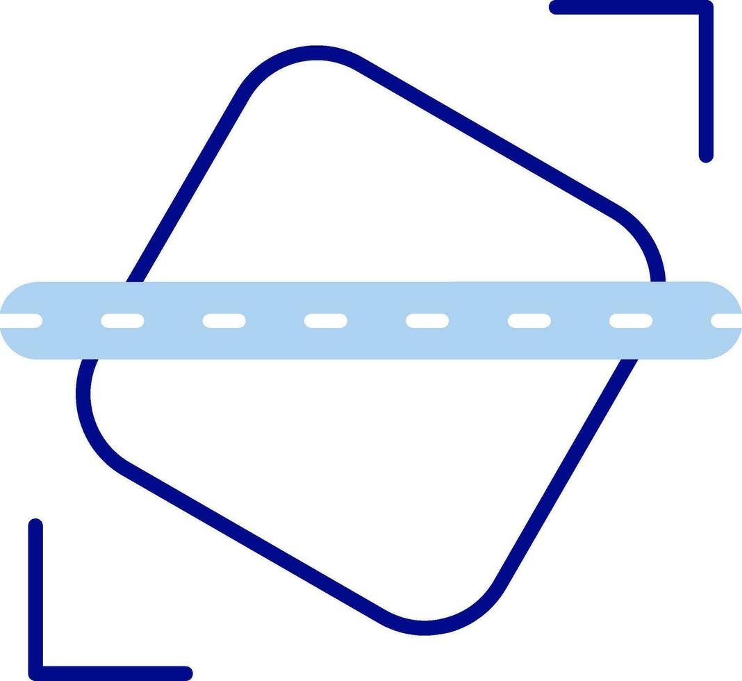 Straighten Line Filled Icon vector