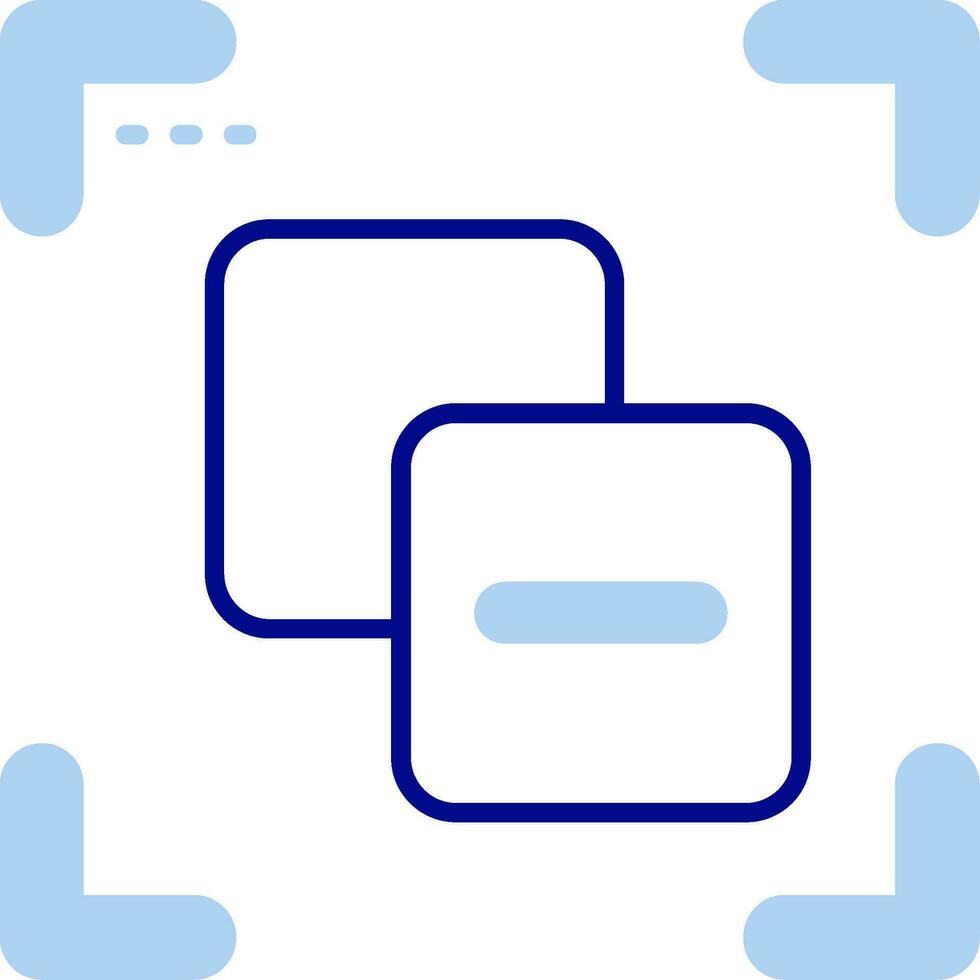 Substract Line Filled Icon vector