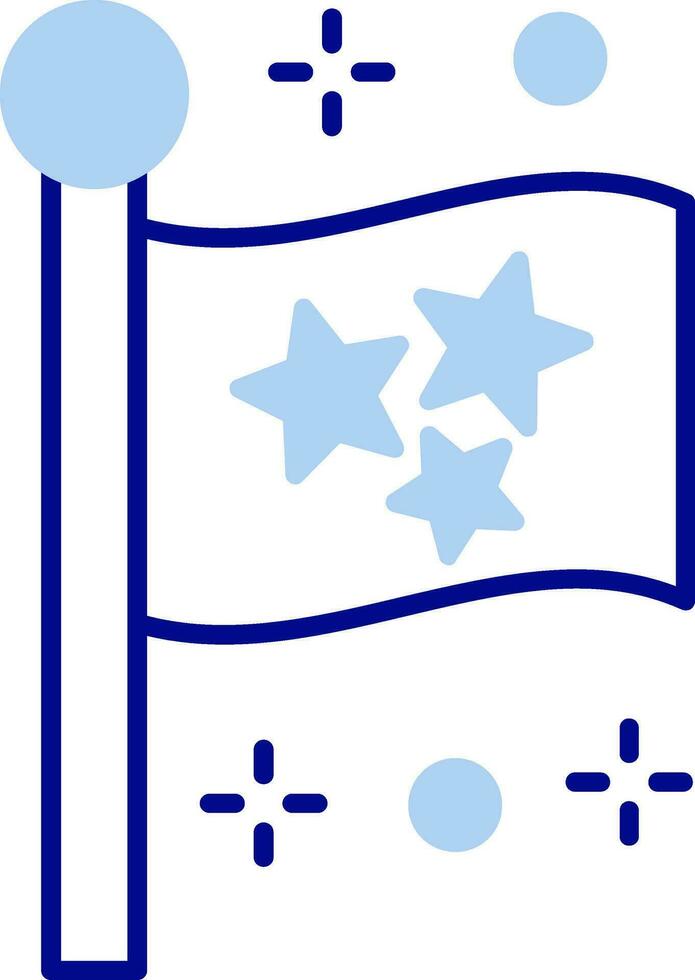 Flag Line Filled Icon vector