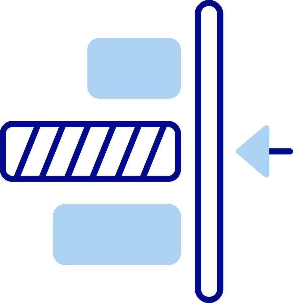 Derecha alineación línea lleno icono vector