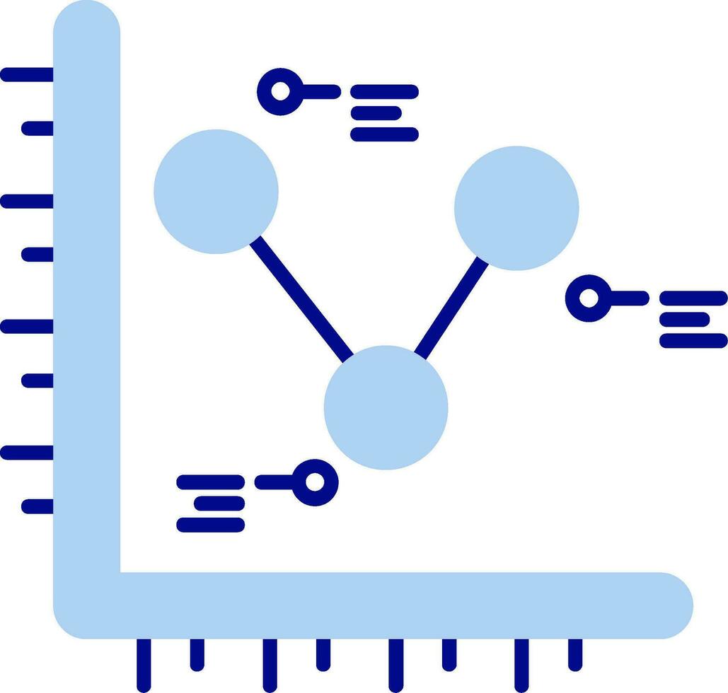 Chart Line Filled Icon vector