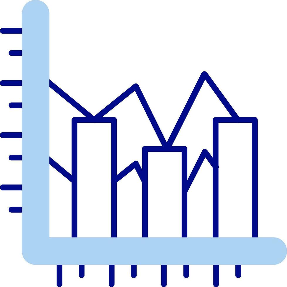 Bar chart Line Filled Icon vector