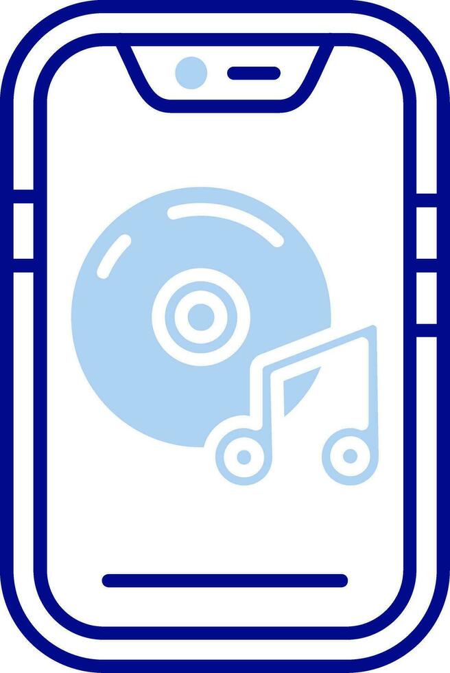 música jugador línea lleno icono vector