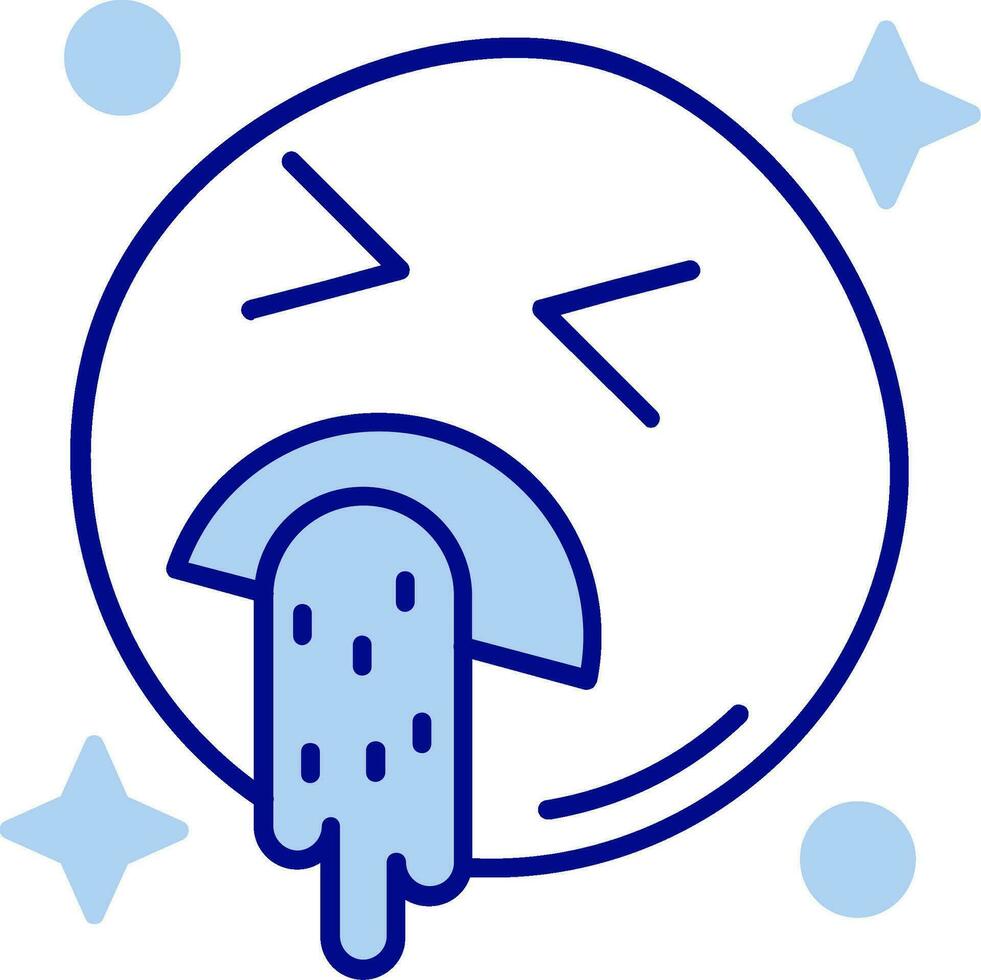 Vomit Line Filled Icon vector