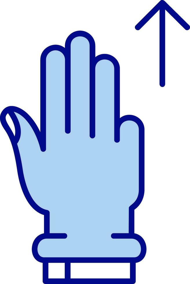 Three Fingers Up Line Filled Icon vector