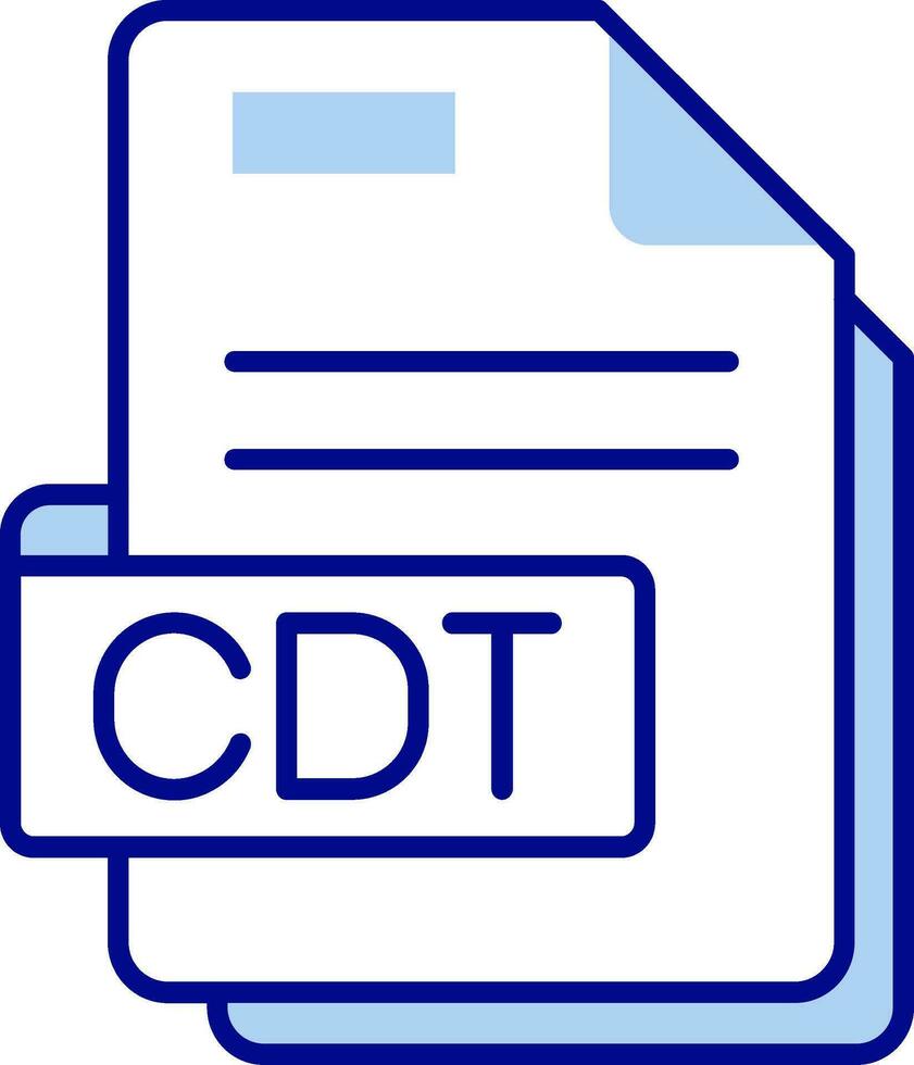 Cdt Line Filled Icon vector