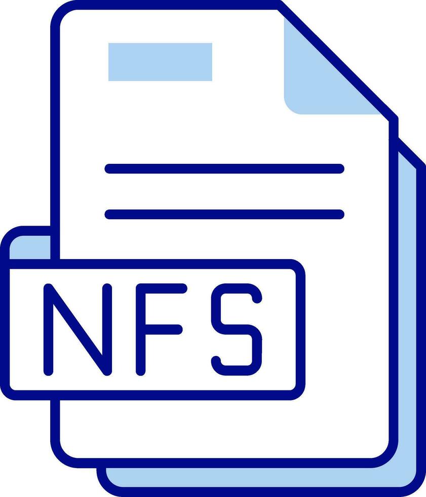 Nfs Line Filled Icon vector