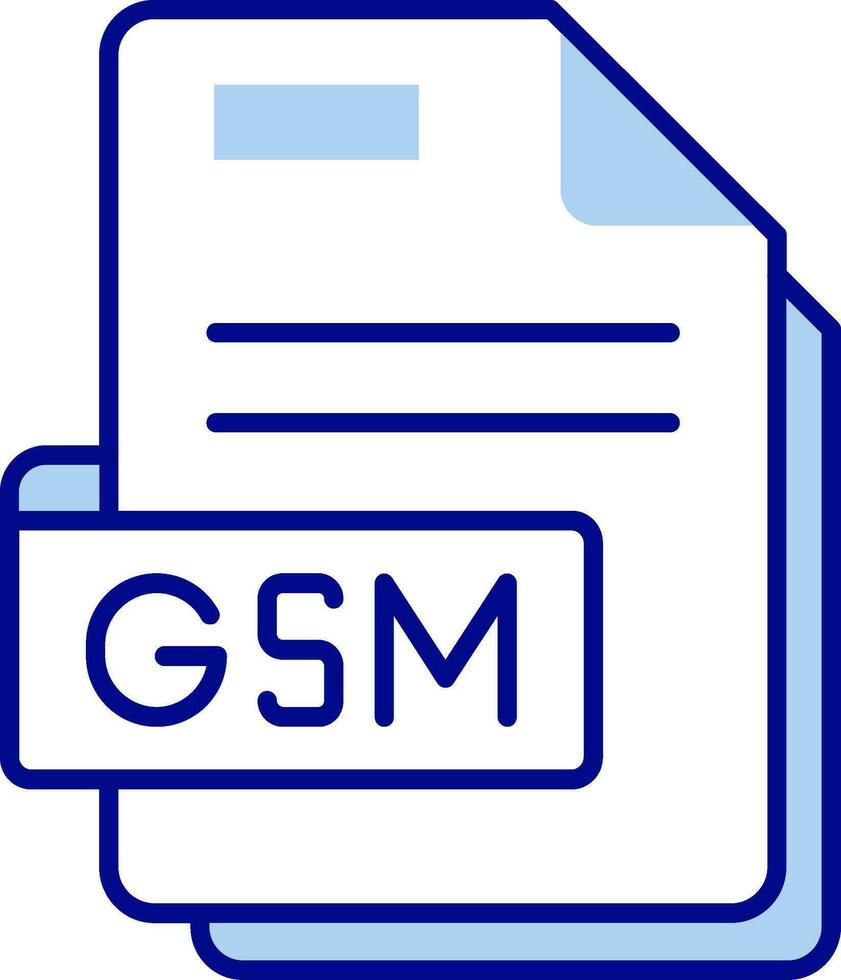 Gsm Line Filled Icon vector