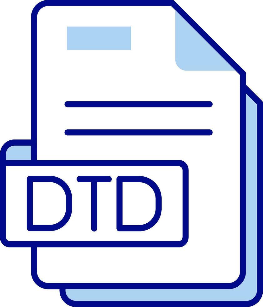Dtd Line Filled Icon vector