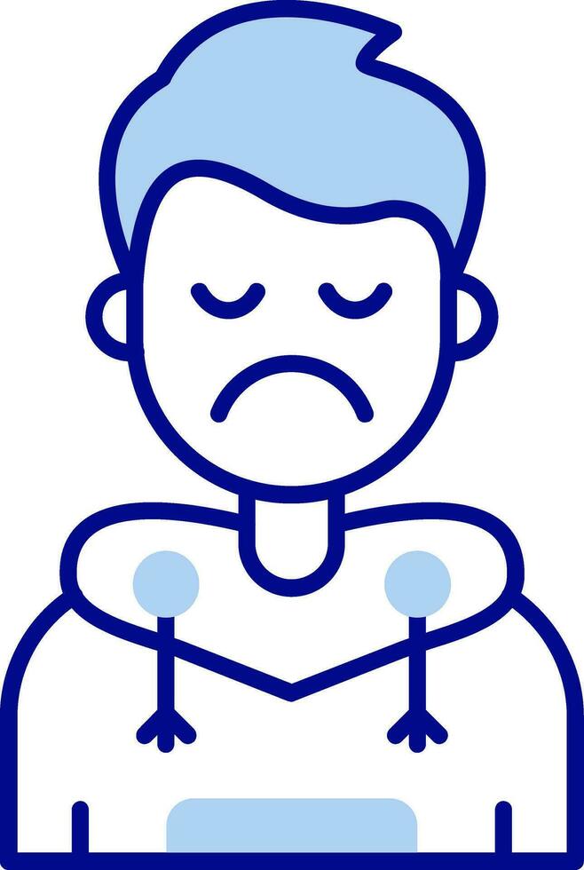 Sad Line Filled Icon vector