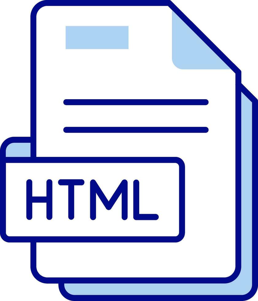 Html Line Filled Icon vector