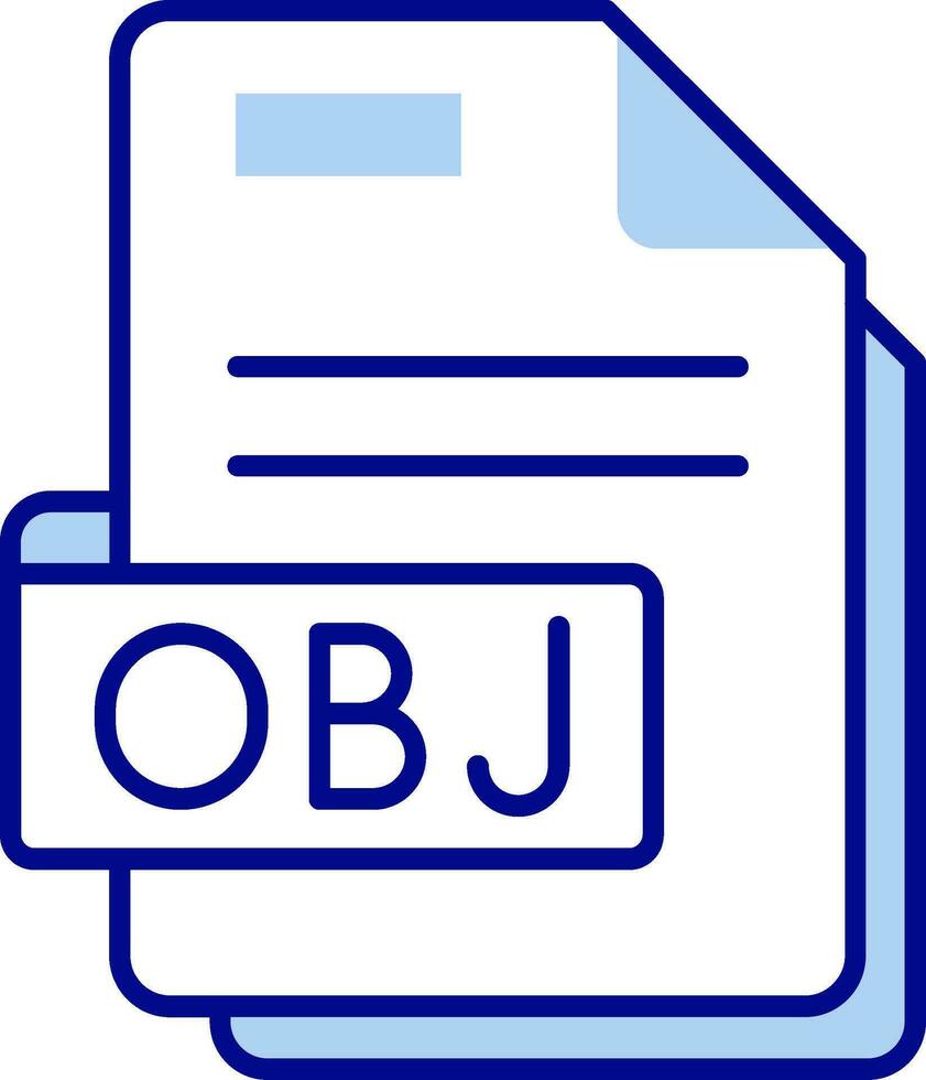 obj línea lleno icono vector