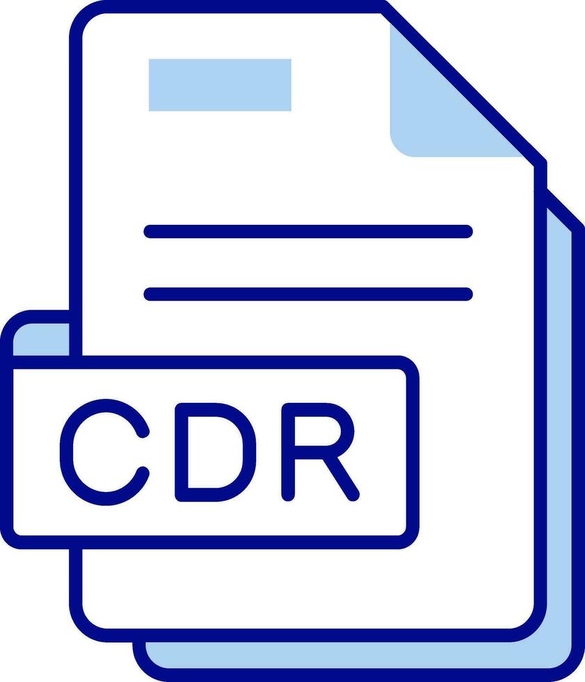 Cdr Line Filled Icon vector
