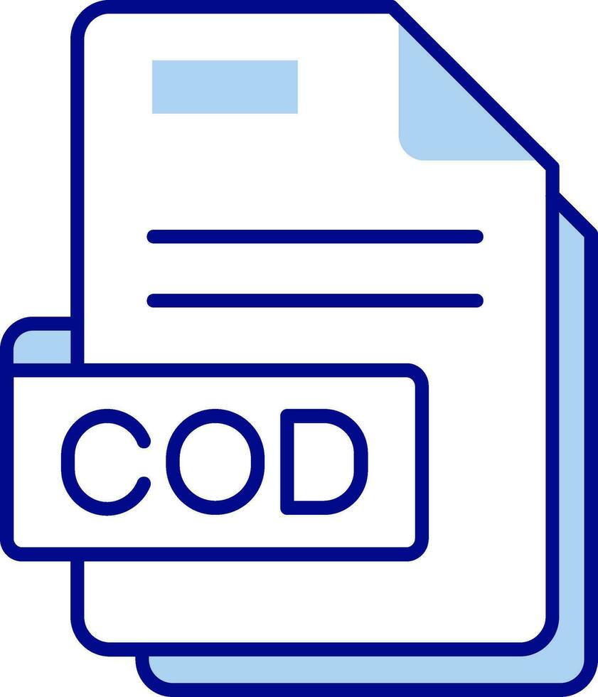 Cod Line Filled Icon vector