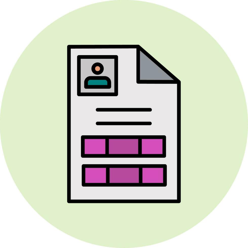 personal documento vector icono