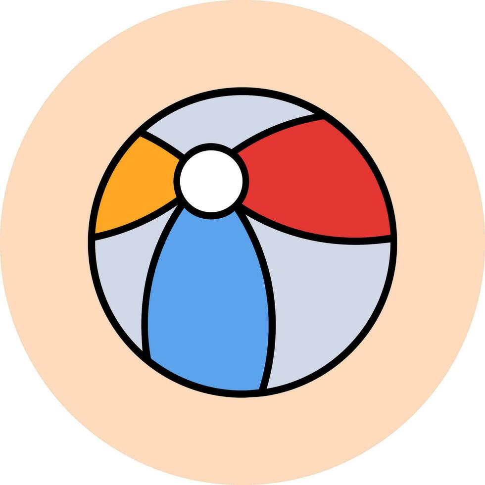 Beach Ball Vector Icon