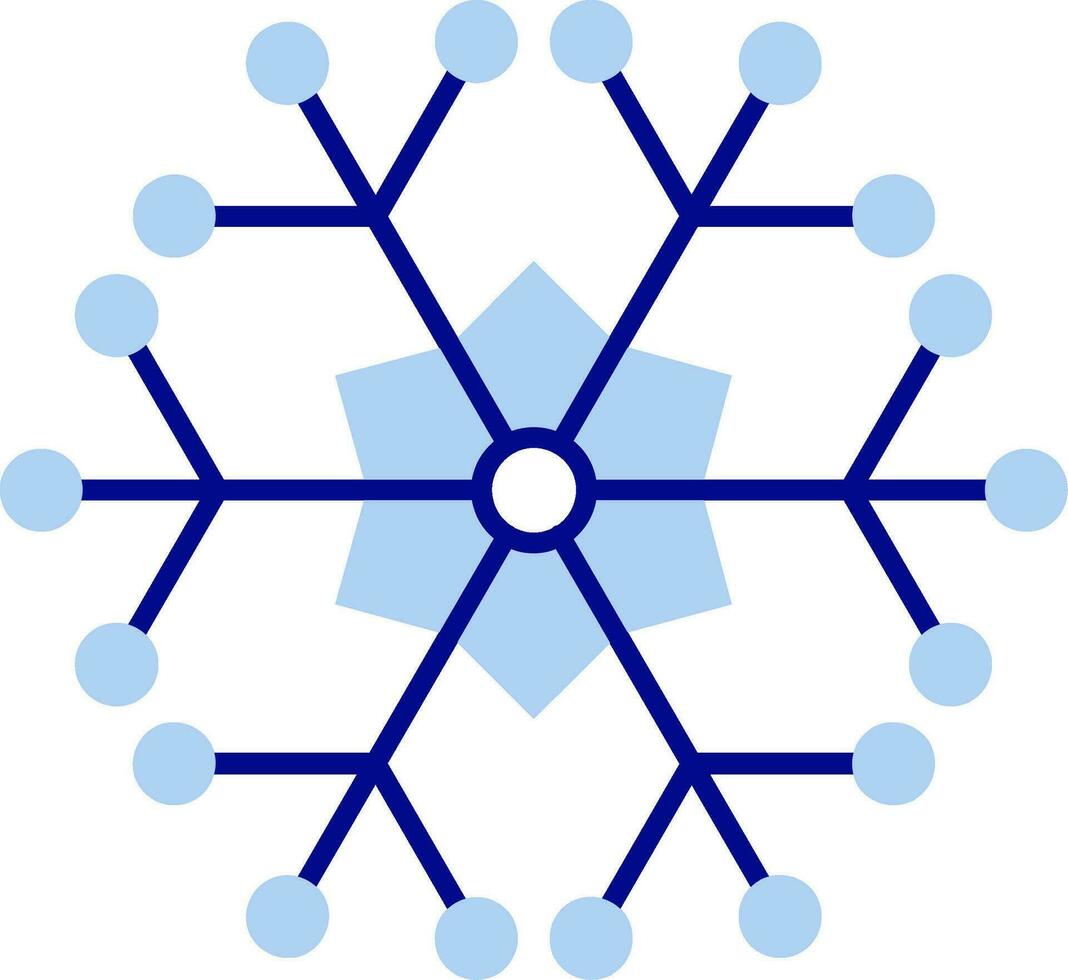 Snowflake Line Filled Icon vector