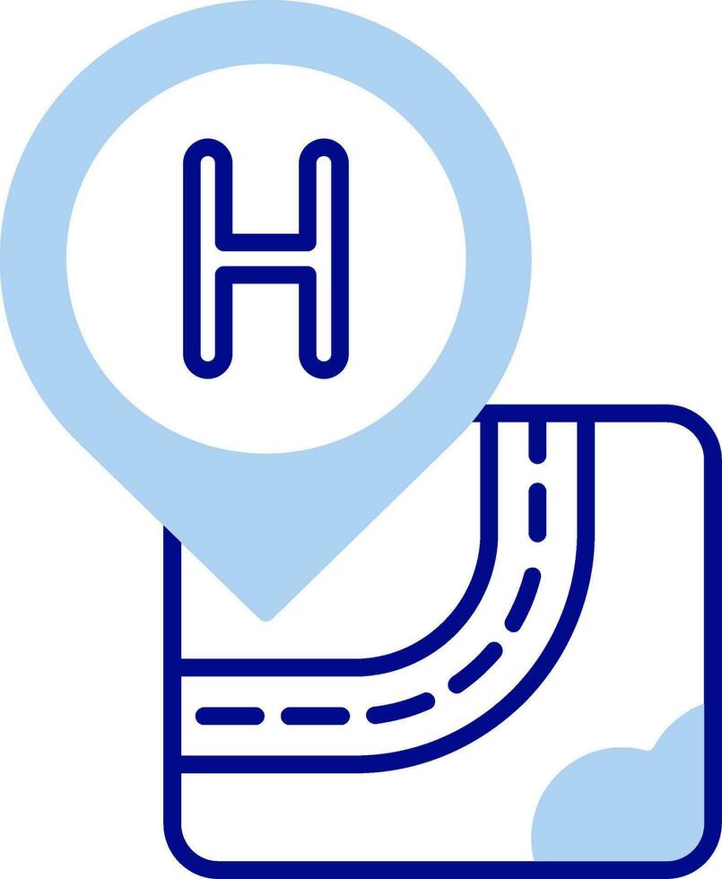 Hospital Line Filled Icon vector