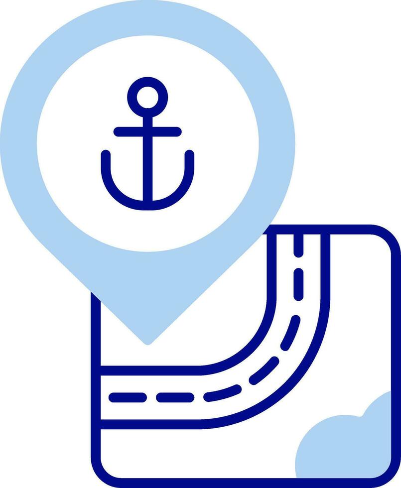 Port Line Filled Icon vector