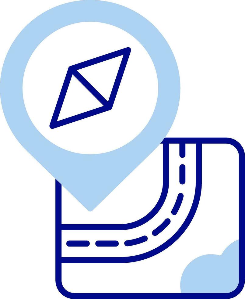 Navigation Line Filled Icon vector