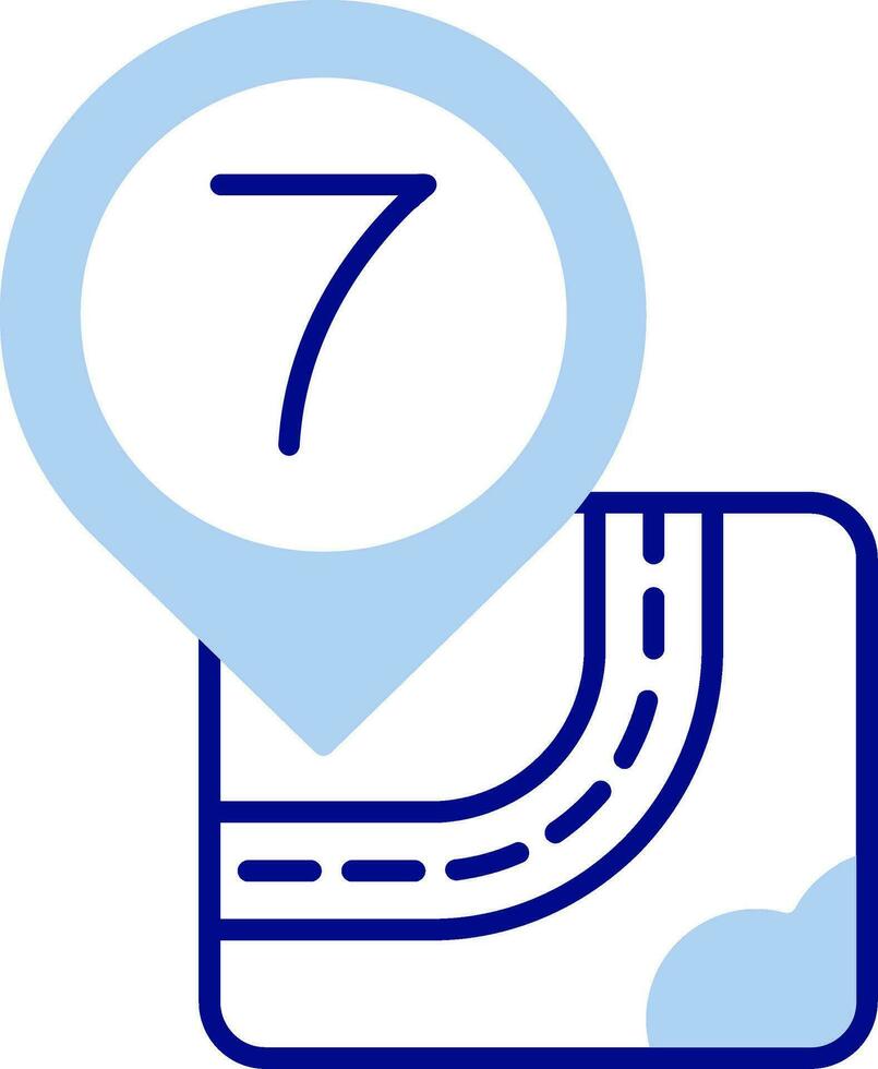 Seven Line Filled Icon vector