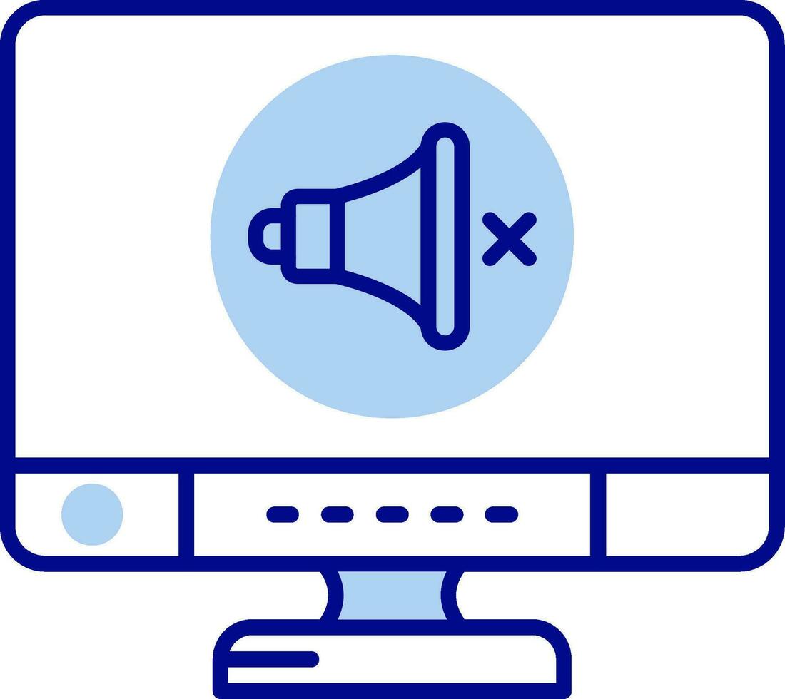 Mute Line Filled Icon vector