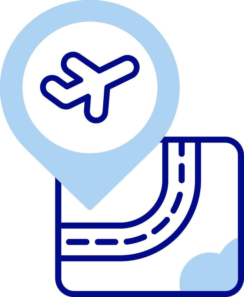 Airport Line Filled Icon vector