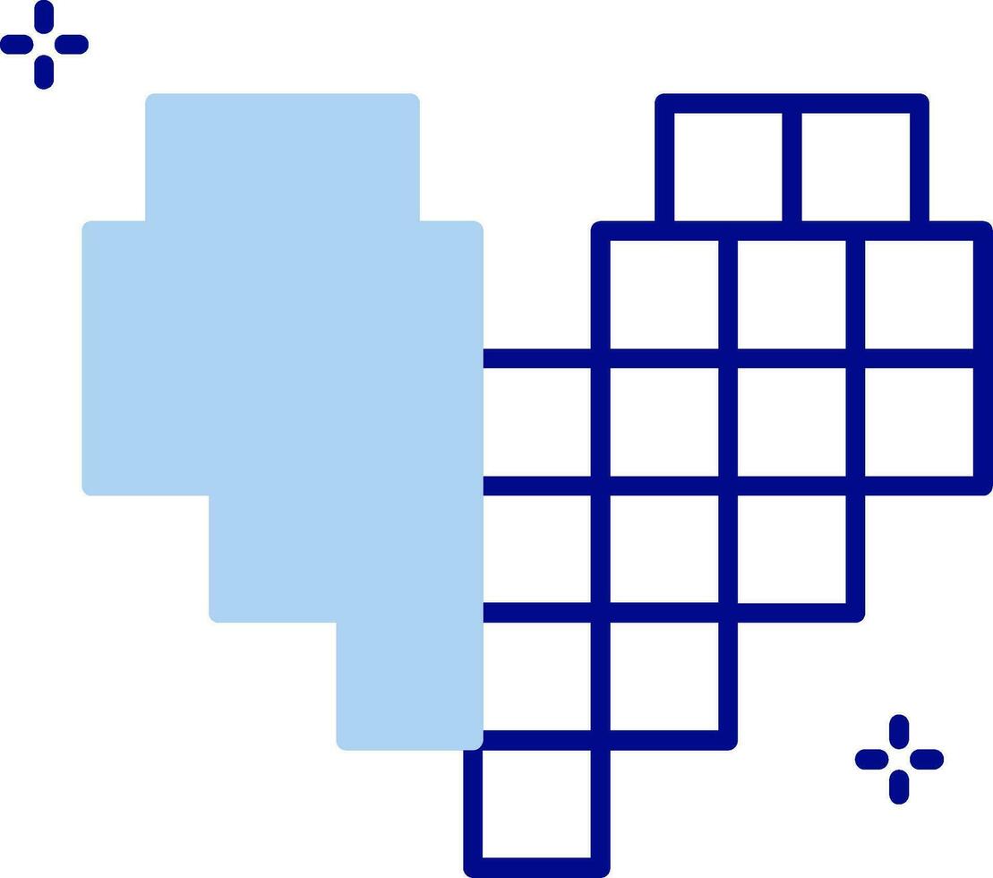 Pixel Line Filled Icon vector