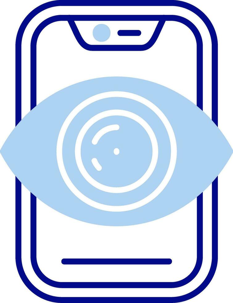 Vision Line Filled Icon vector