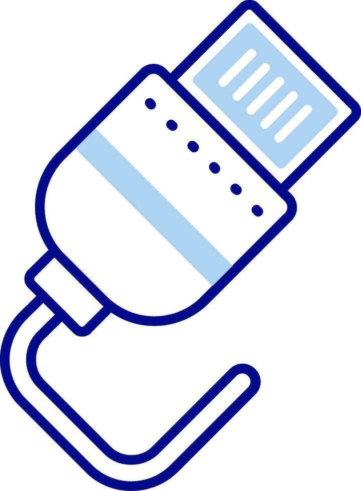 Lightning cable Line Filled Icon vector