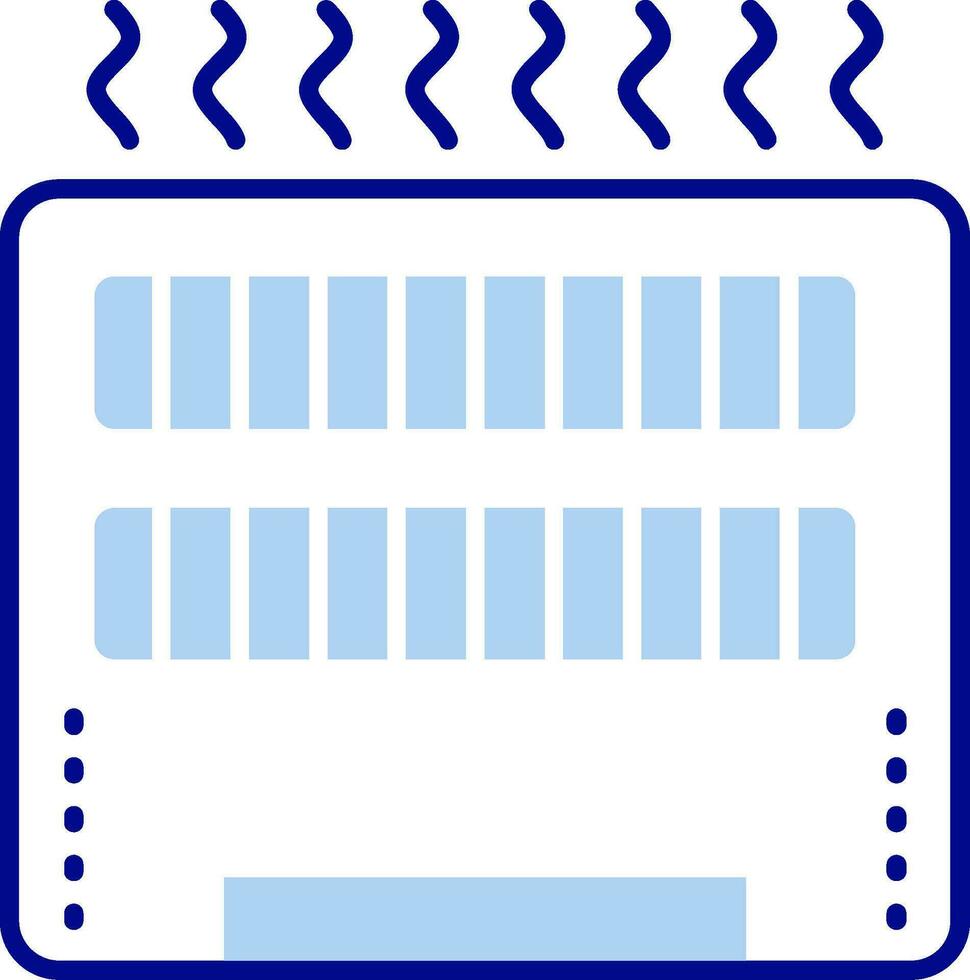 Heater Line Filled Icon vector