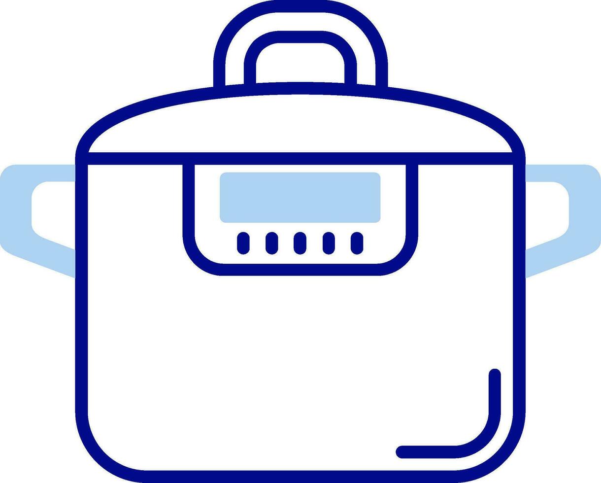 Pressure cooker Line Filled Icon vector