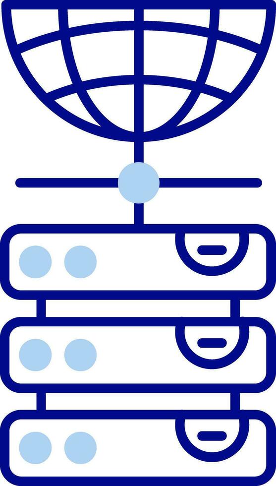Database Line Filled Icon vector