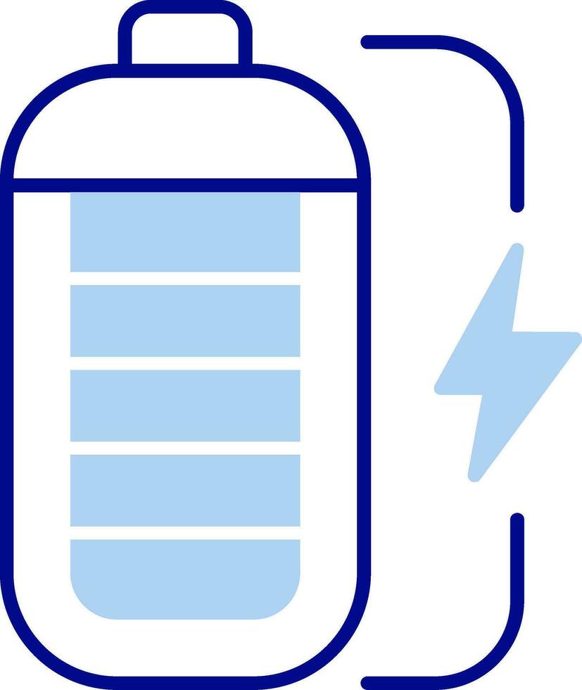 Battery Line Filled Icon vector