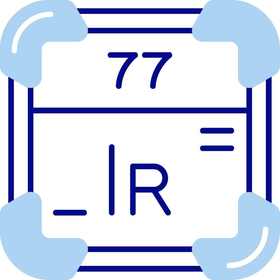 Iridium Line Filled Icon vector